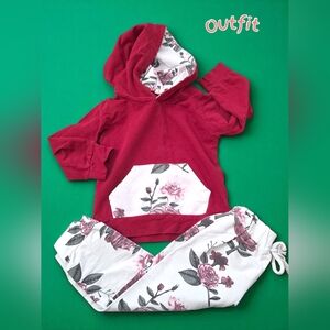 *0698 Eghunooy hood sweatshirts set girls 3T (100 cm euro size)